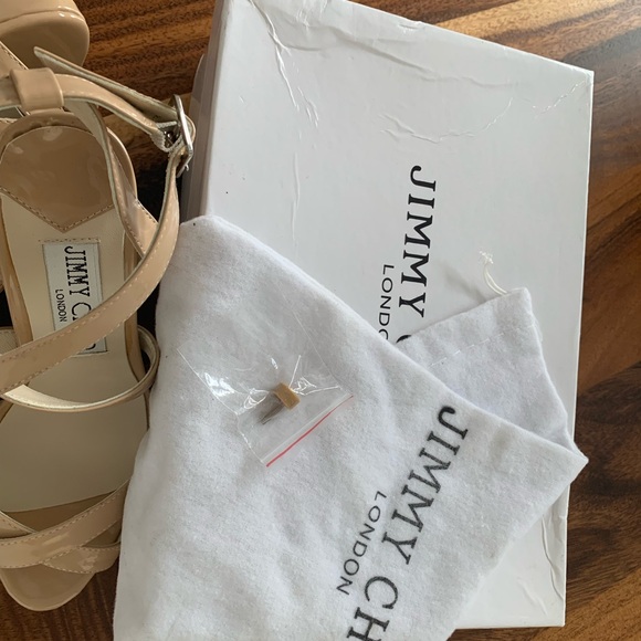 Jimmy Choo Nude Strappy Heels - Picture 9 of 10